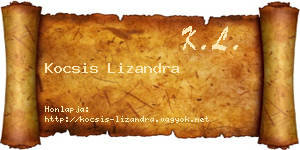 Kocsis Lizandra névjegykártya