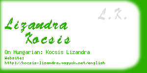 lizandra kocsis business card